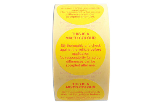 Power-TEC Colour Disclaimer Labels 1,000pcs 91413