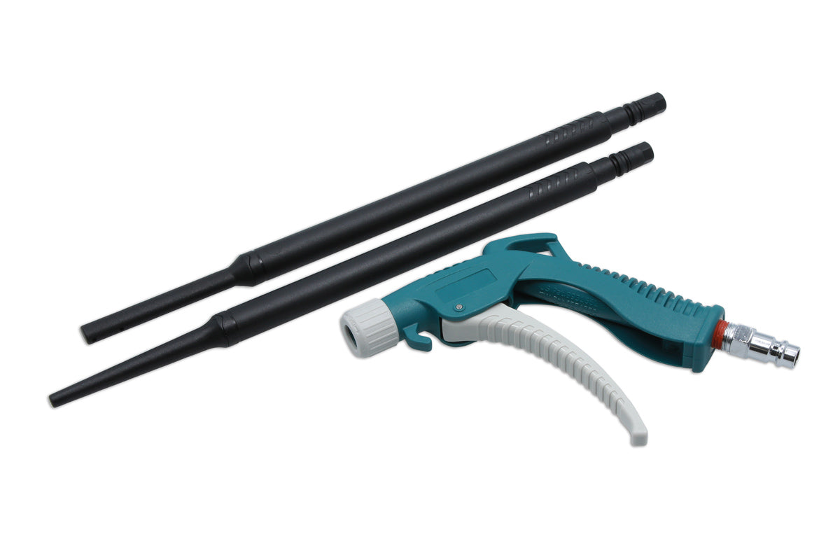 Laser Tools Flexible Multi-Nozzle Air Blow Gun Kit 3pc Oil Resistant 9150