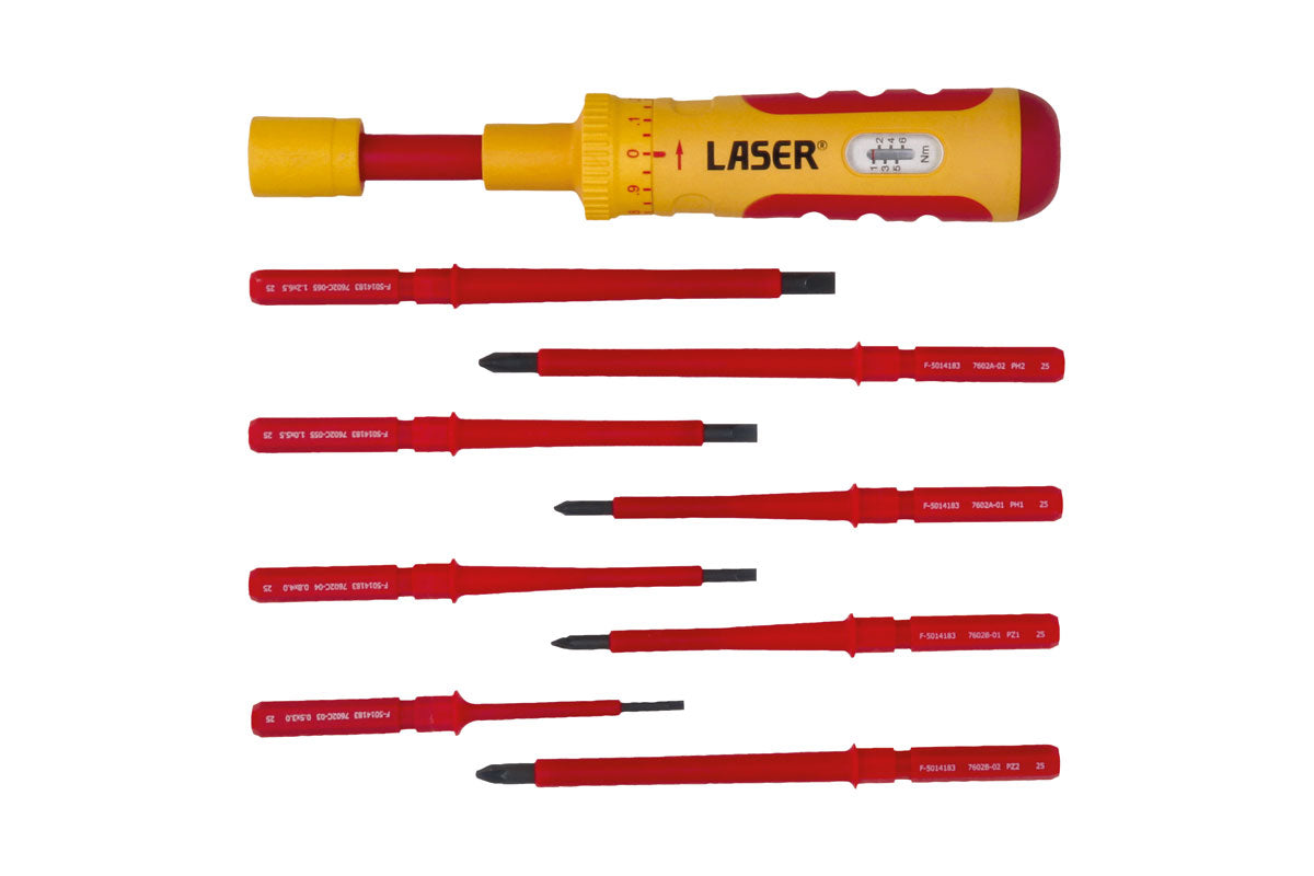 Laser Tools VDE Insulated Torque Screwdriver Set 1-6Nm 9pc 9167