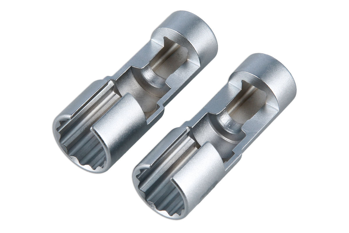 Laser Tools Difficult Access Diesel Injector Pipe Sockets 17/18mm 3/8"D 2pc 9198
