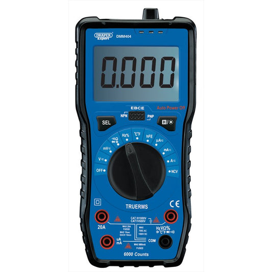 Draper Auto Manual Ranging CAT IV Digital Multimeter LCD backlit Screen 92433