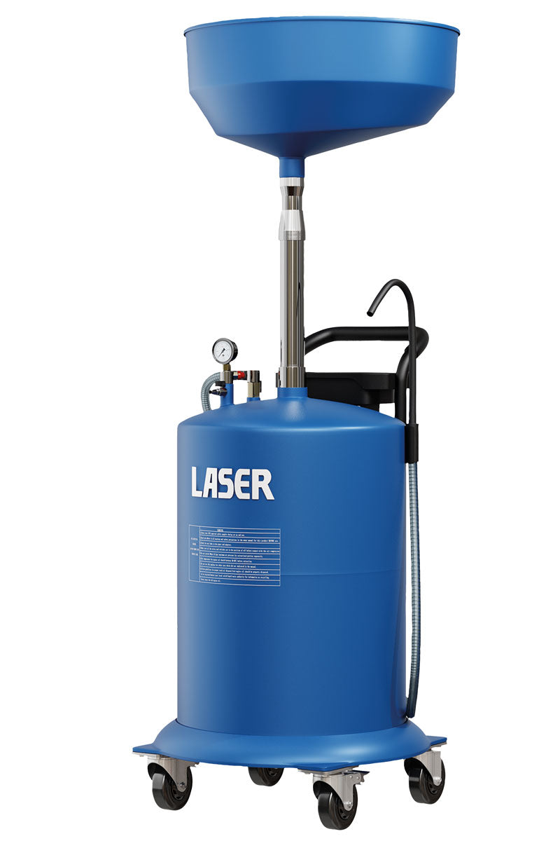 Laser Tools Pneumatic Oil Drainer 70L Height Adjustable Draining Pan 9252