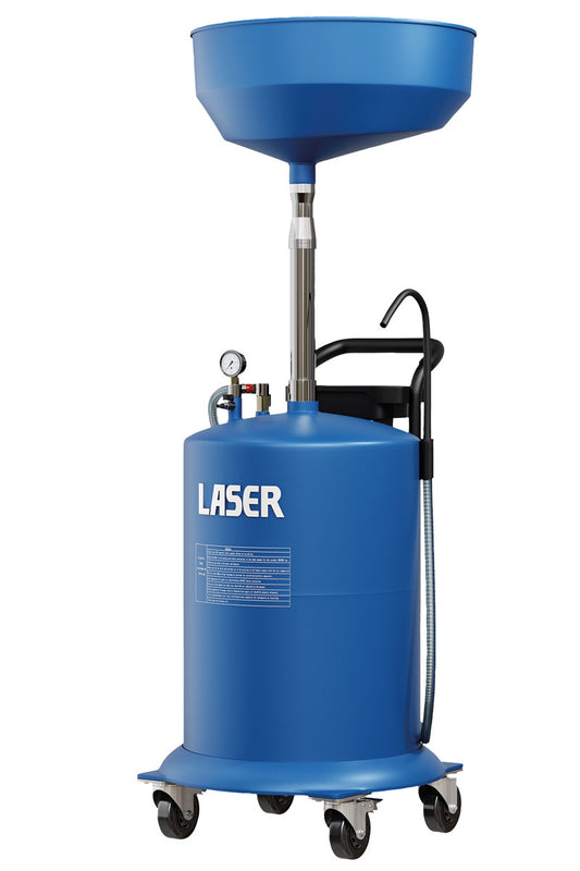 Laser Tools Pneumatic Oil Drainer 70L Height Adjustable Draining Pan 9252