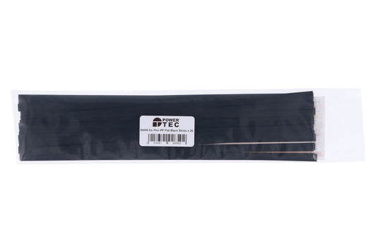 Power-TEC Extra Thin PP Flat Black Strips Size 11 x 1.0 x 300mm  20pc 92650