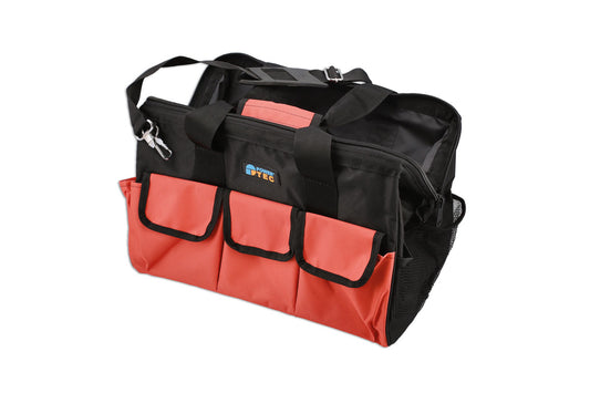 Power-TEC Heavy Duty Nylon Toolbag 18" Hard Base 18 pockets Carry Handles 92680