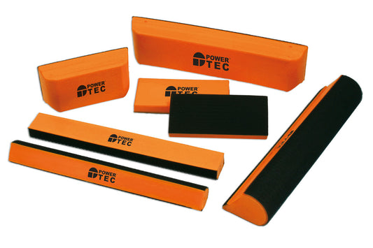 Power-TEC Sanding Block Set Multi-Angle 7pc Hook & Loop Various Shapes 92711