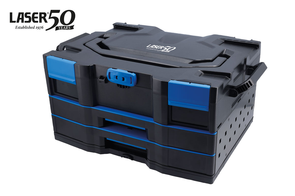 Laser Tools Premium Stackable 2 Drawer Storage System with Top Box - 50th Anniversary 9284