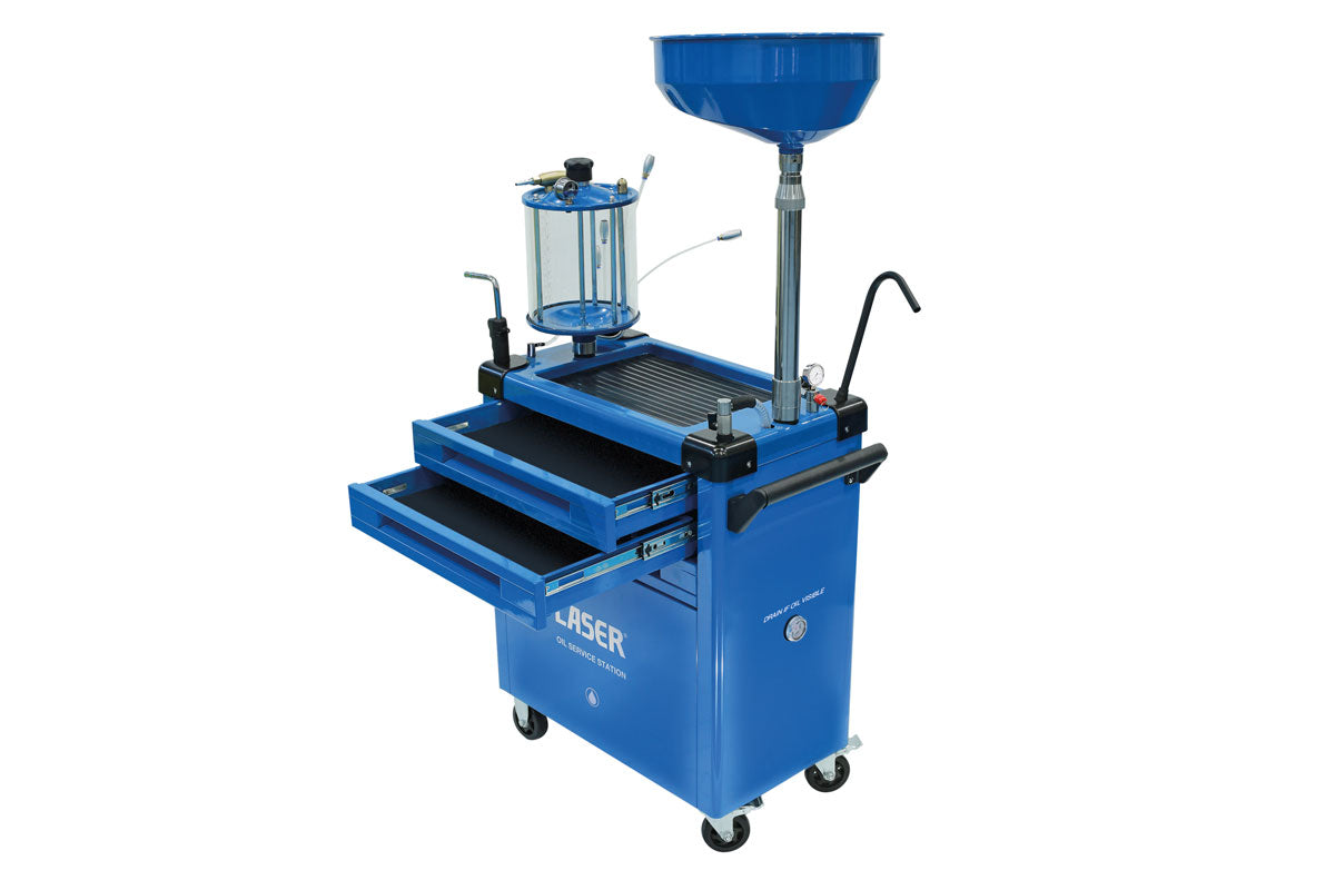 Laser Tools Oil Service Station Trolley 70L w/o tools 9286