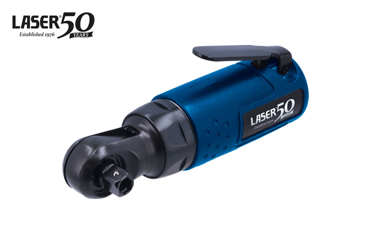 Laser Tools Mini Air Ratchet 3/8"D & 1/4" Hex Bit Driver - 50th Anniversary 9295
