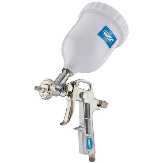 Draper Gravity Feed Air Spray Gun 500ml Nozzle Size 1.5mm All Paint Types 92971