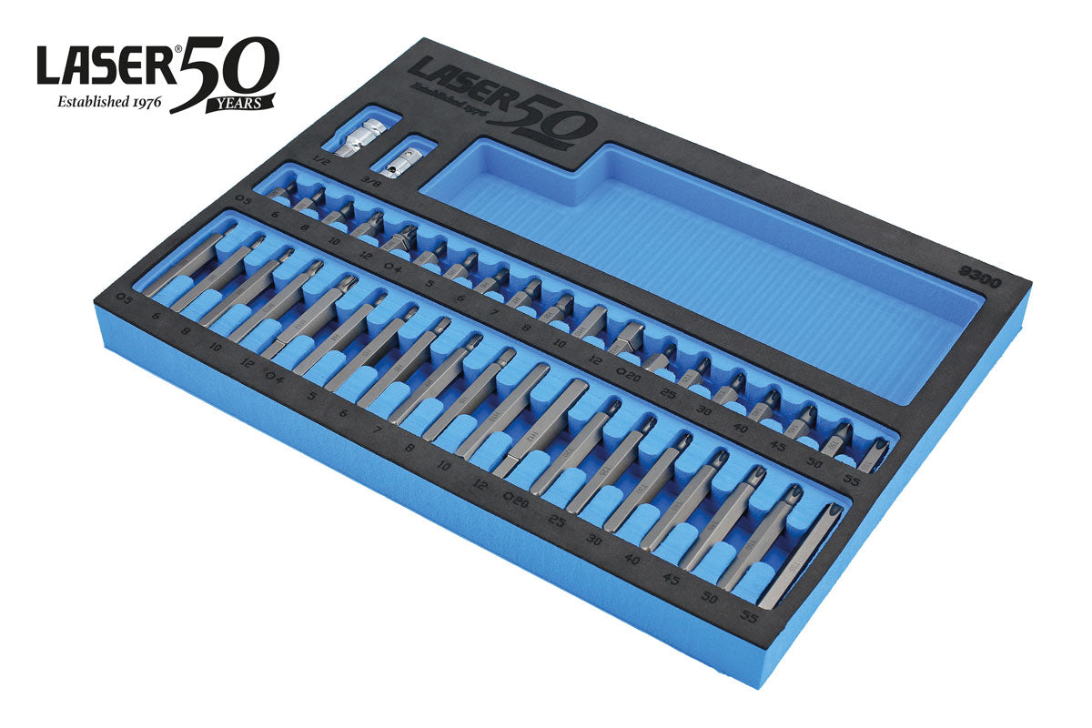 Laser Tools Automotive Non-Slip Bit Set 40pc - 50th Anniversary 9300