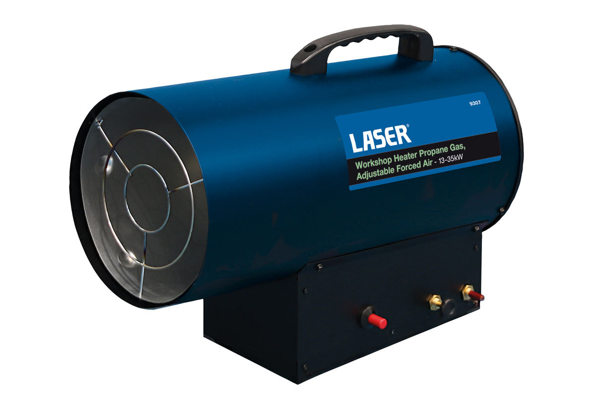 Laser Tools Workshop Heater Propane Gas, Adjustable Forced Air - 13-35kW 9307