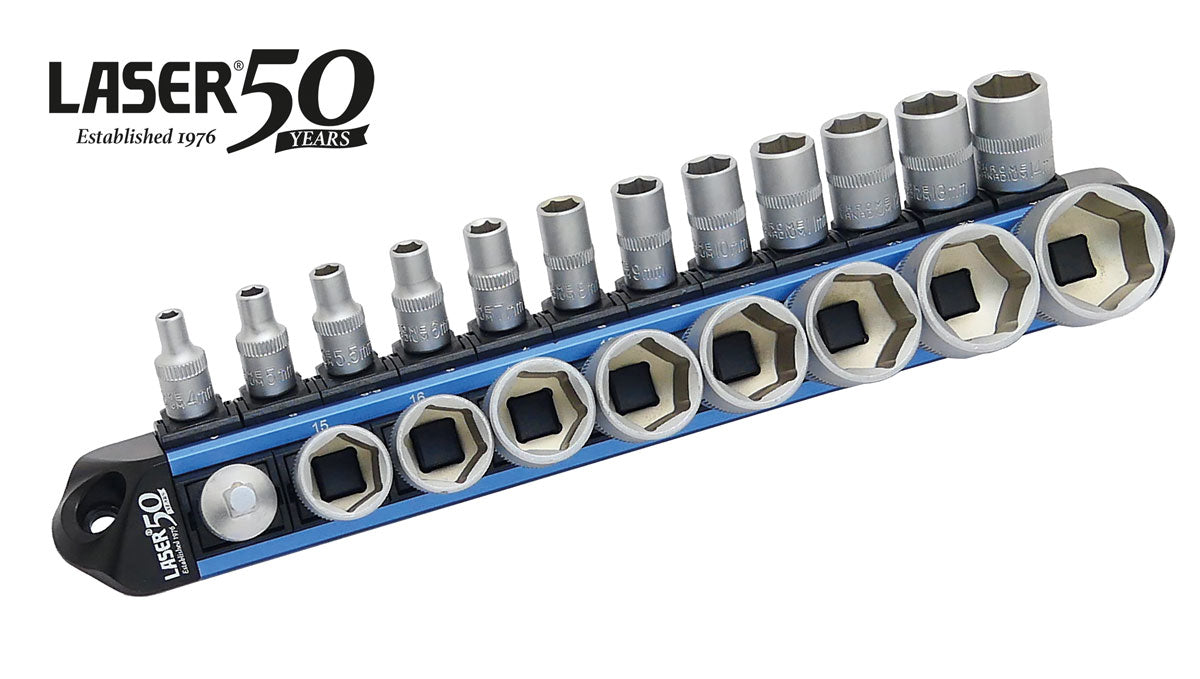 Laser Tools LocSoc Socket Set 1/4"D & 3/8"D - 21pc - 50th Anniversary 9330