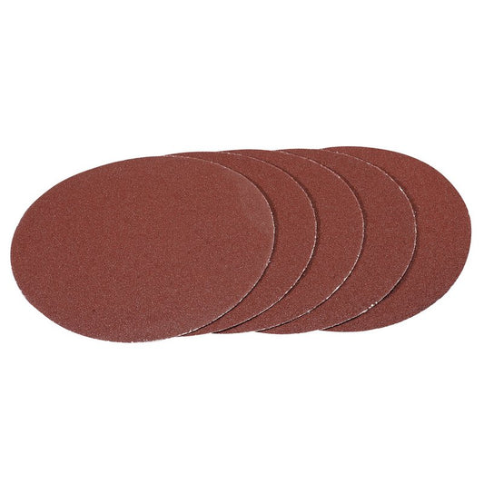 Draper Hook and Loop Aluminium Oxide Sanding Discs 180mm 60 Grit 5 Pack 93388