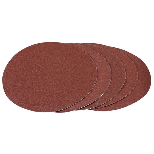 Draper Hook and Loop Aluminium Oxide Sanding Discs 180mm 80 Grit 5 Pack 93422