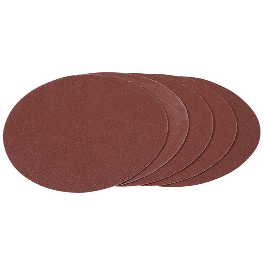 Draper Hook and Loop Aluminium Oxide Sanding Discs 180mm 100 Grit 5 Pack 93426