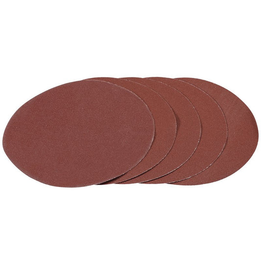 Draper Hook and Loop Aluminium Oxide Sanding Discs 180mm 120 Grit 5 Pack 93427