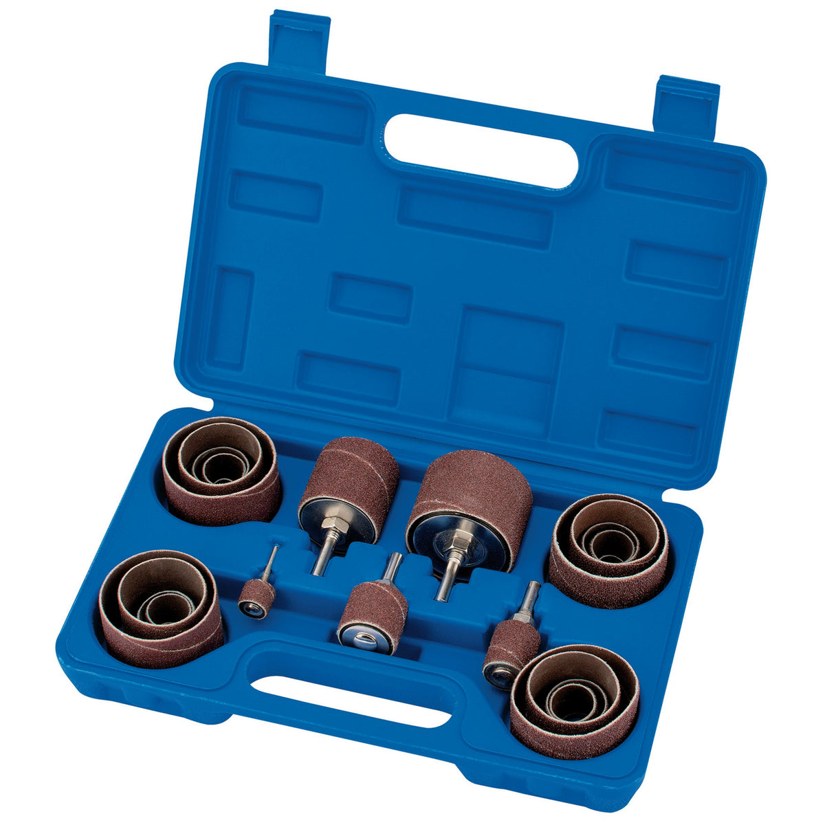 Draper Abrasive Drum Set 25 Piece Five Sizes 20 Sleeves And Arbors 93525