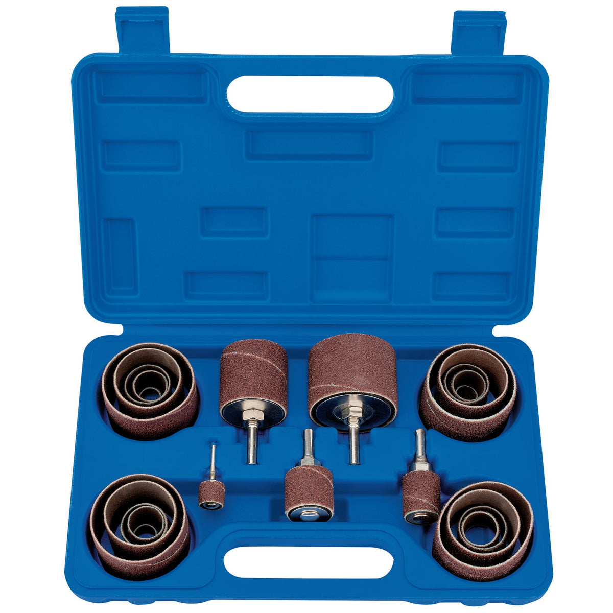 Draper Abrasive Drum Set 25 Piece Five Sizes 20 Sleeves And Arbors 93525