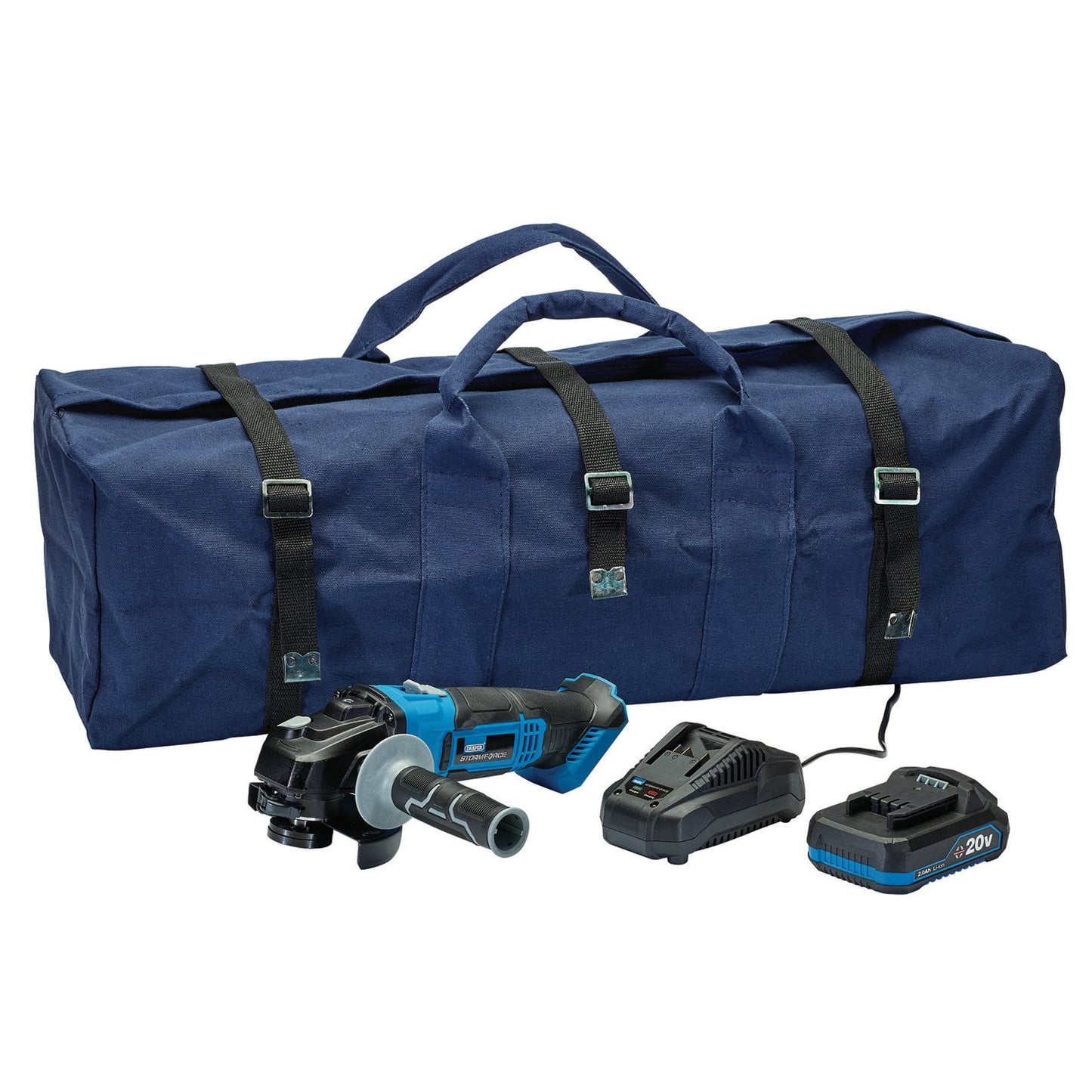 Draper Storm Force 20V Cordless Angle Grinder Kit 115mm 1 x 2.0Ah Battery 93668