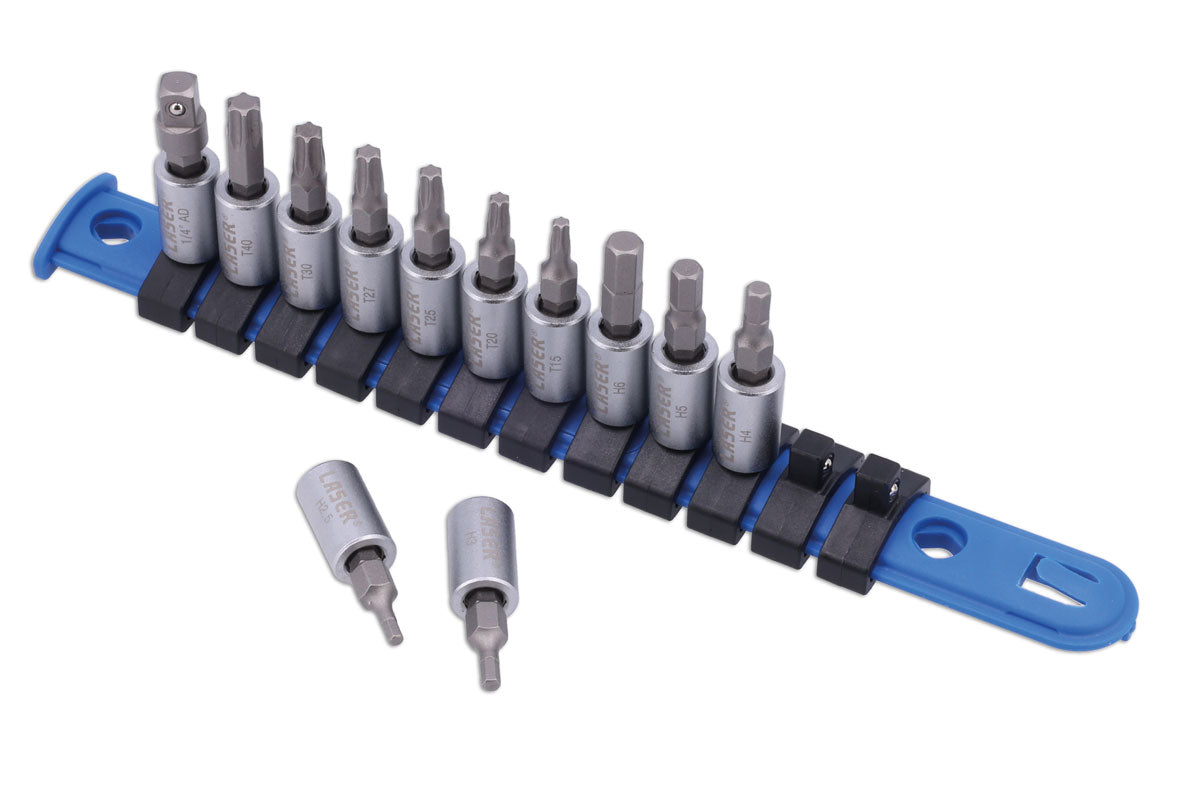 Laser Tools Off-Line 1/4"D Bit Socket Set - 12pc 9423