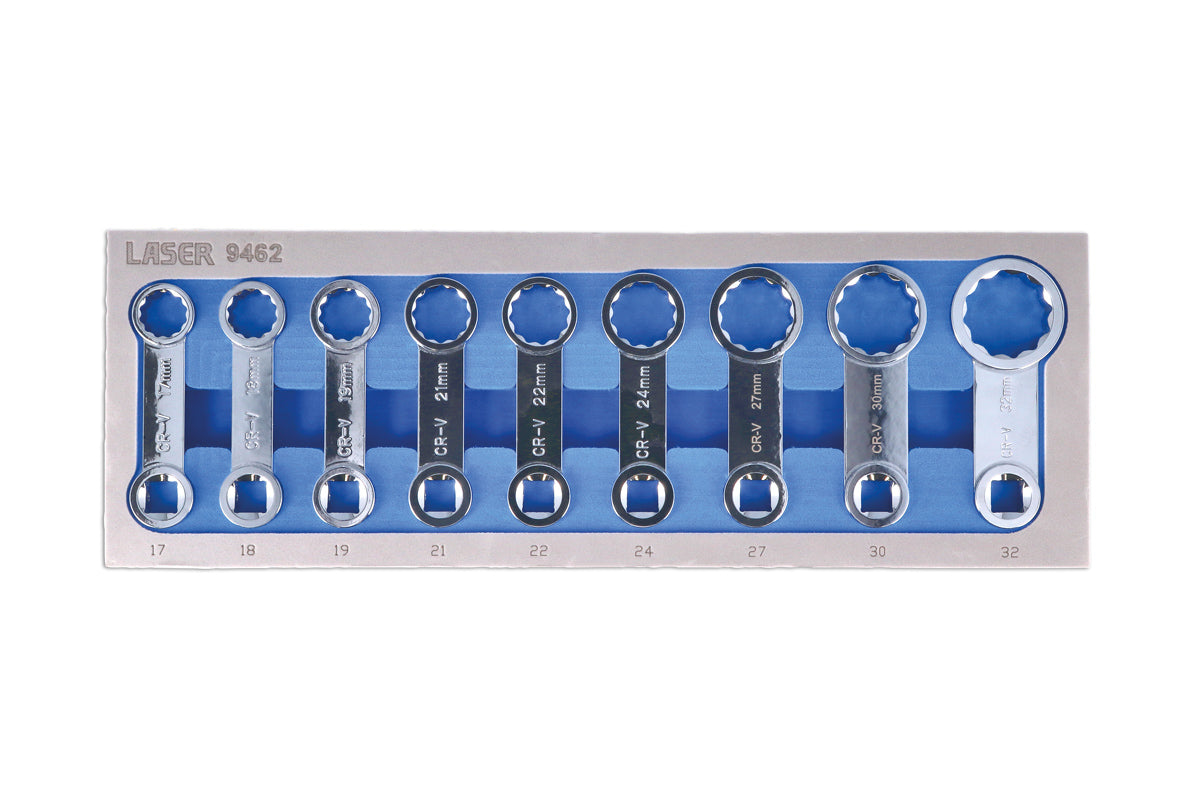 Laser Tools Torque Adaptor Set 1/2in D 9pc 17-32mm Crows Foot 9462