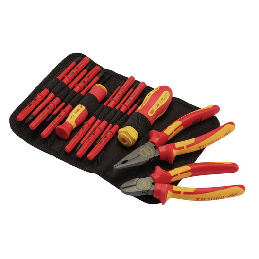 Draper XP1000 VDE Slimline Interchangeable Screwdriver and Plier Set 14 pc 94860