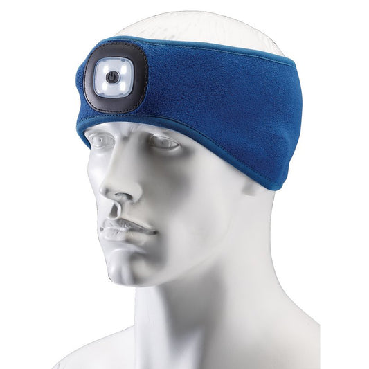 Draper Headband with USB Rechargeable LED Torch 1W Blue One Size 95171