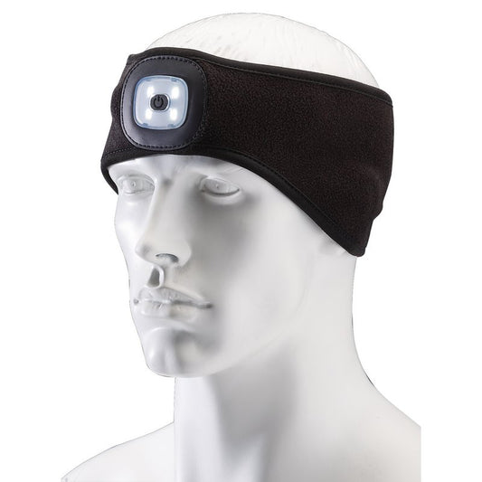 Draper Headband with USB Rechargeable LED Torch 1W, Black One Size 95172
