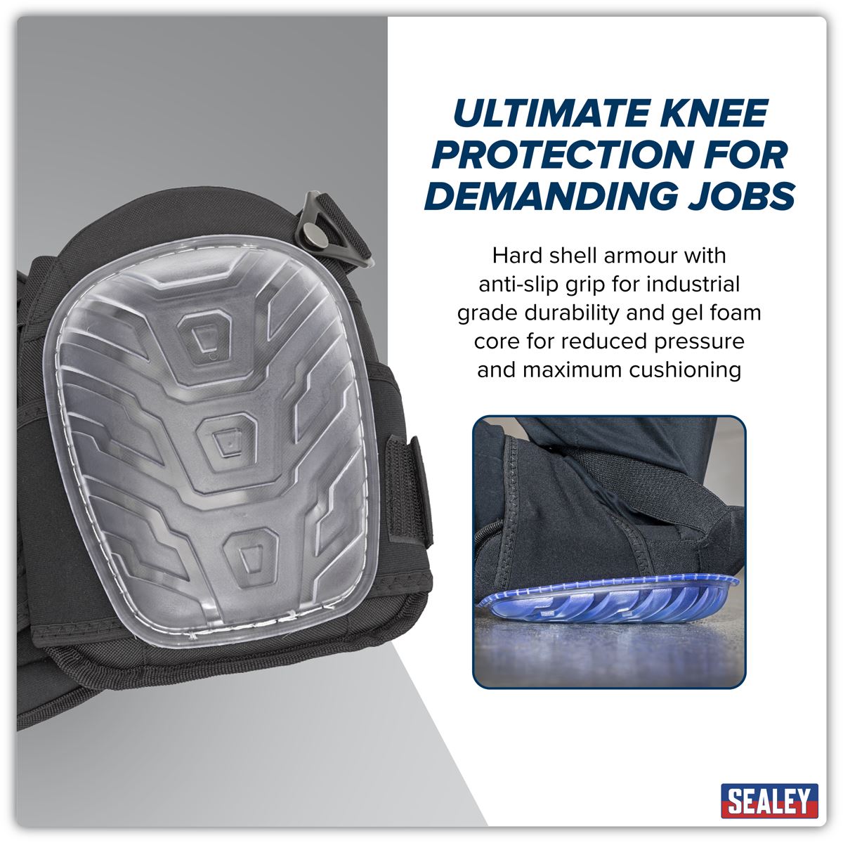 Sealey Hard Shell Gel Knee Pads - Pair 9711