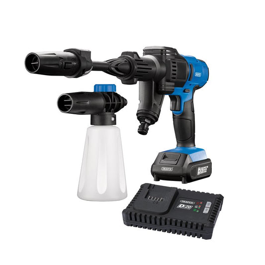 Draper D20 20V Cordless Pressure Washer Kit 2.0Ah Battery & Fast Charger 97533