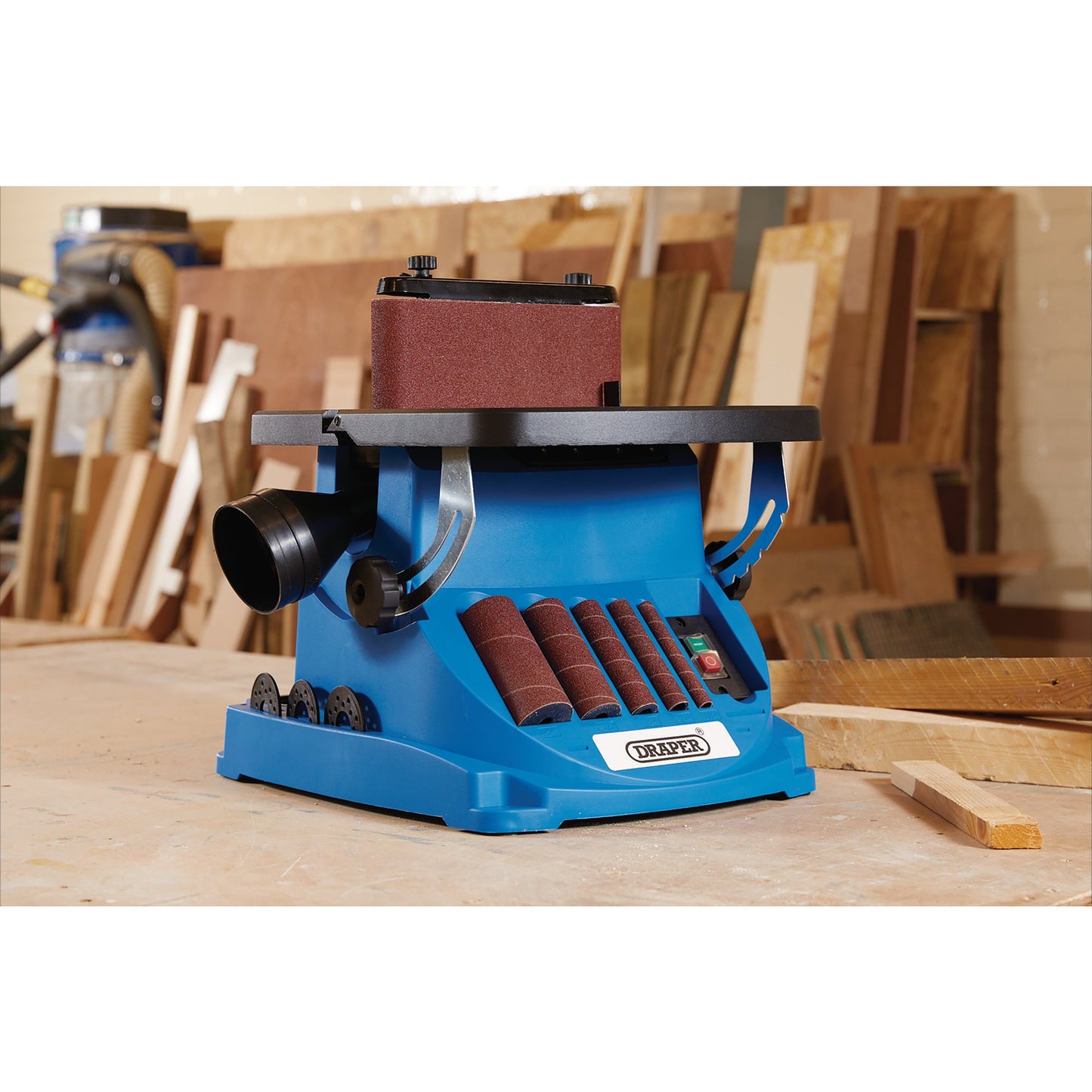 Draper 230V Oscillating Spindle and Belt Sander 450W Brushed 98425