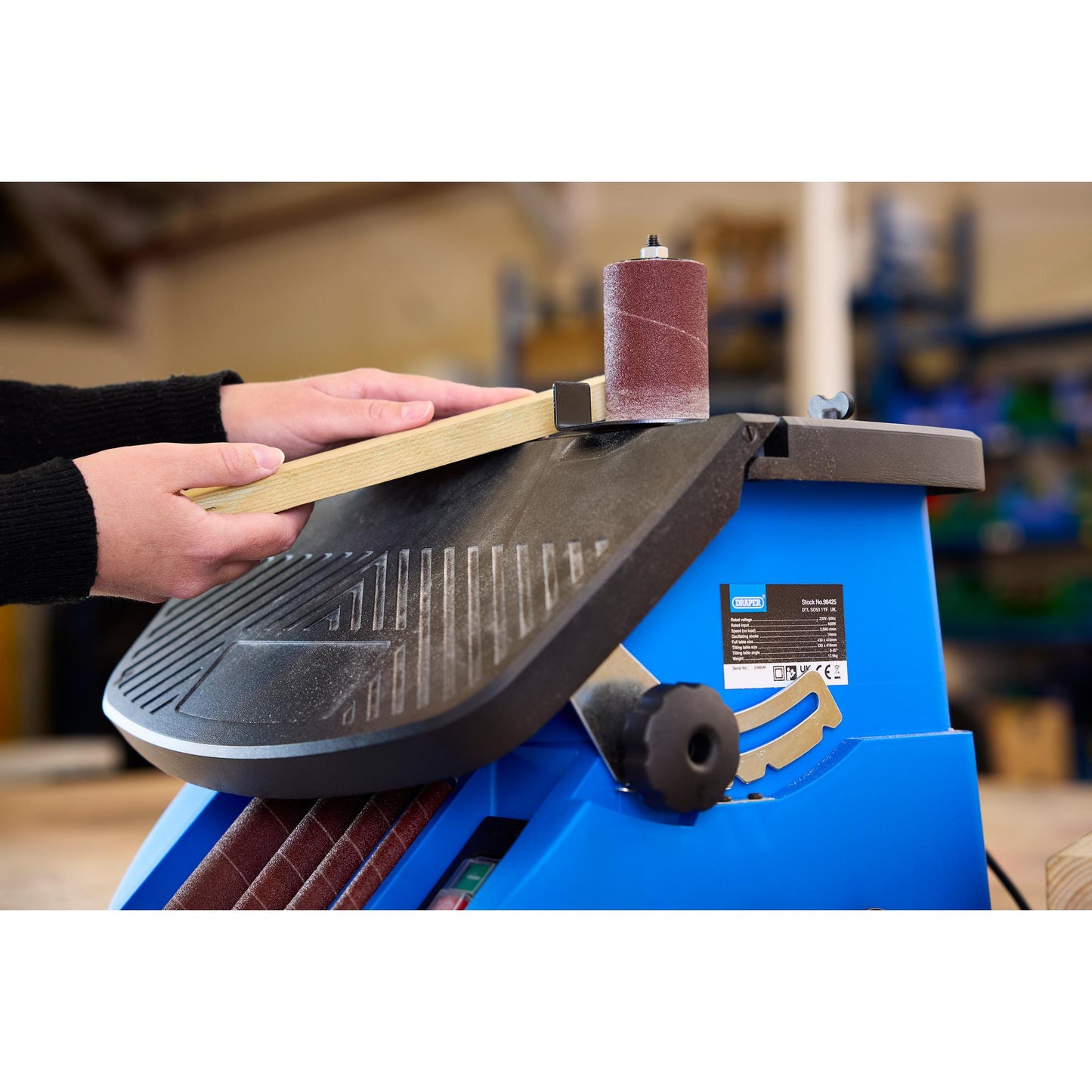 Draper 230V Oscillating Spindle and Belt Sander 450W Brushed 98425