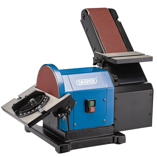 Draper 230V 100mm Belt & Disc Sander 200mm 500W 230V  Pivot 0-45 degrees 98525