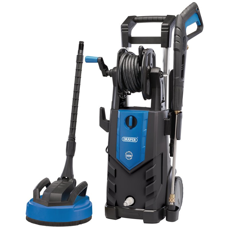 Draper Pressure Washer 2100W 2393psi 165bar Brushless Motor Hose length 6m 98678