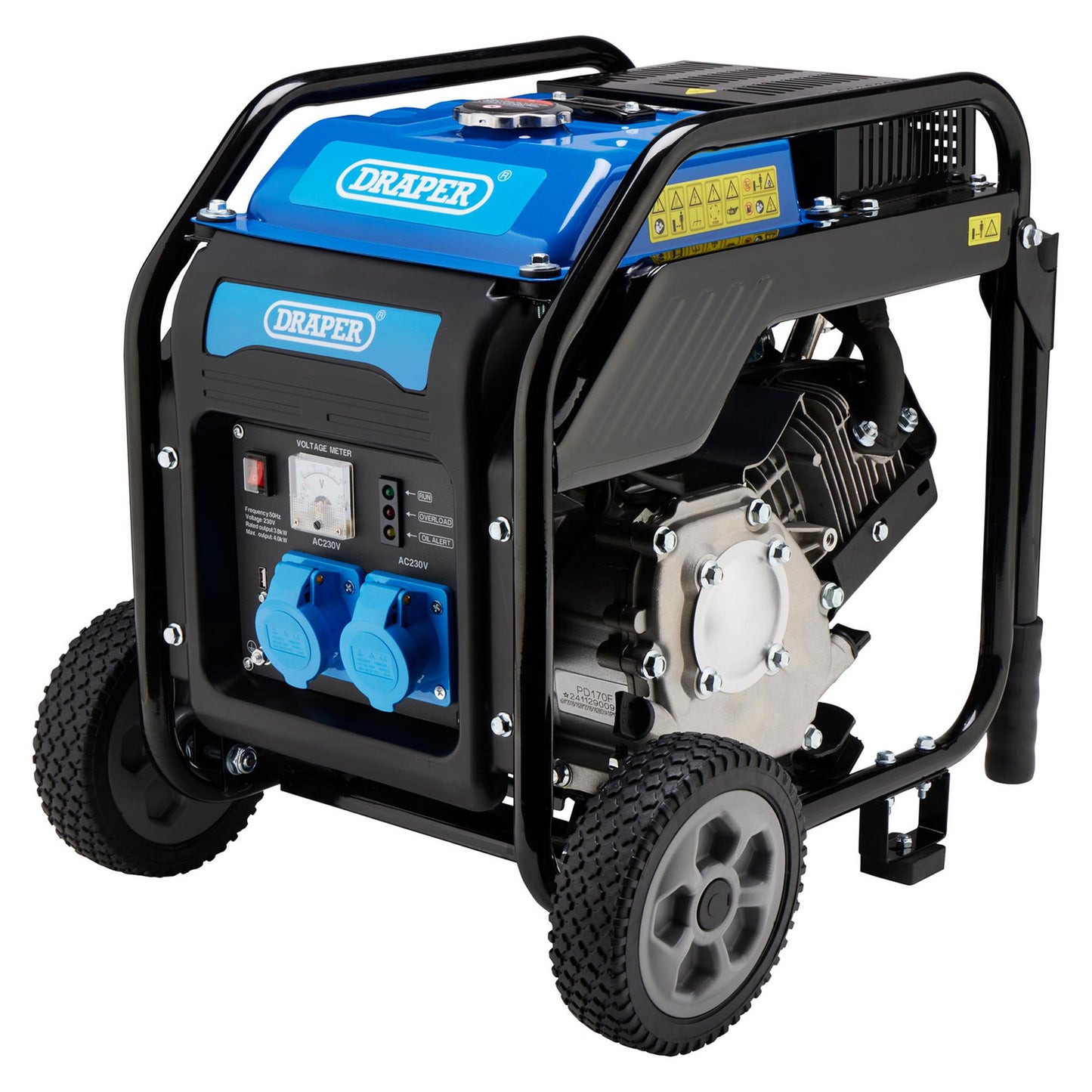 Petrol Open Frame Inverter Generator with Wheels, 3800W