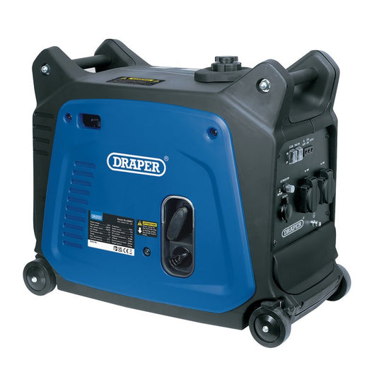 Draper 2.3kW Petrol Inverter Generator Tank 7.5L Engine capacity 125cc 98867