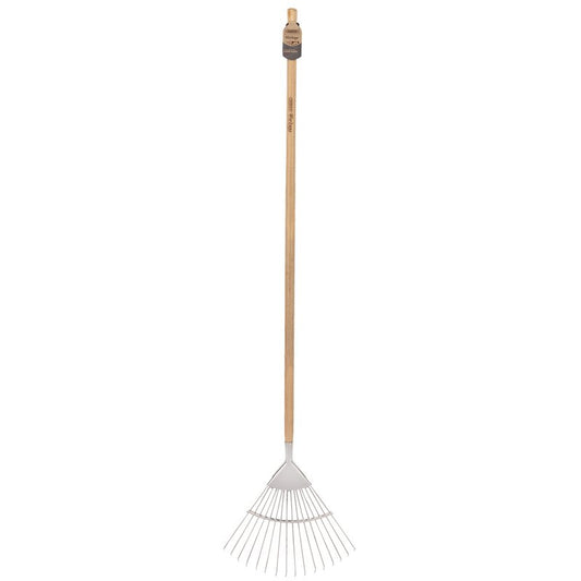 Draper Heritage Stainless Steel Lawn Rake with Ash Handle 16 tines 99020
