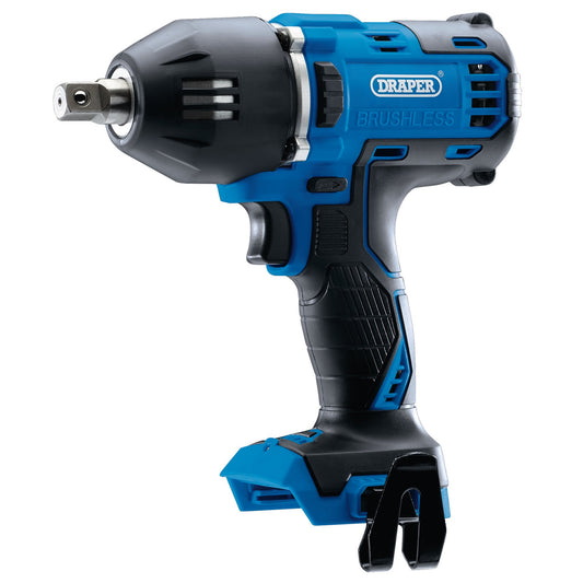 Draper D20 20V Brushless Impact Wrench 1/2" Sq Dr 400Nm Sold Bare 99250
