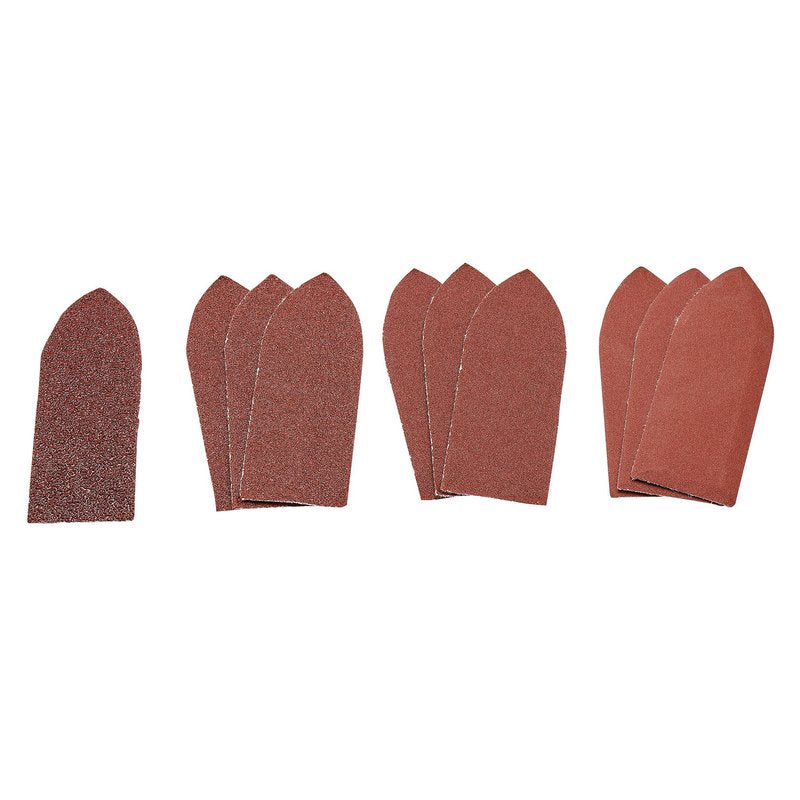 Draper Assorted Hook Loop Aluminium Oxide Sanding Sheets 32 x 92mm 10 Pack 99259