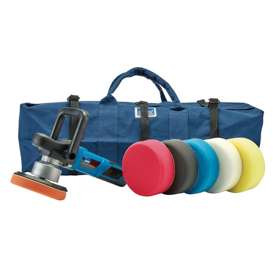 Draper 240V Dual Action Polisher Kit 900W 150mm 5 Sponges 1 Bag 99375