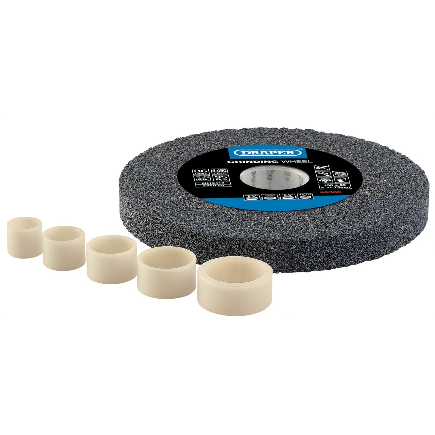 Draper Aluminium Oxide Bench Grinding Wheel 150 x 20mm 36 Grit 99566