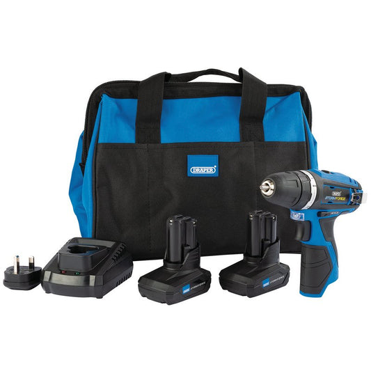 Draper 10.8V Rotary Drill Kit 2 x 4.0Ah Batteries 1 x Charger 1 x Bag 99722