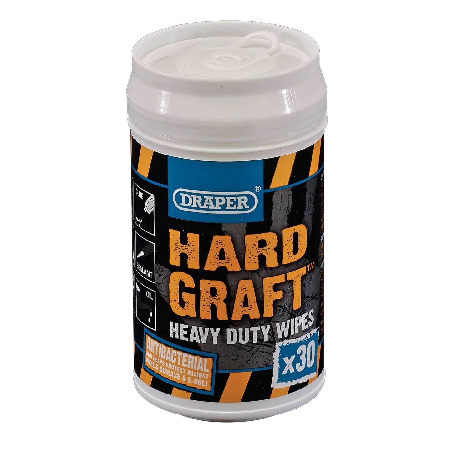 Draper Hard Graft Wipes (Tub of 30) 99774