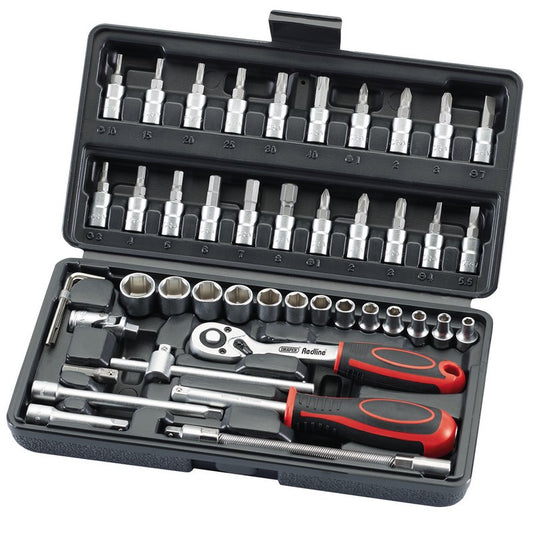 Draper Redline Socket Set, 1/4" Sq. Dr. (46 Piece)