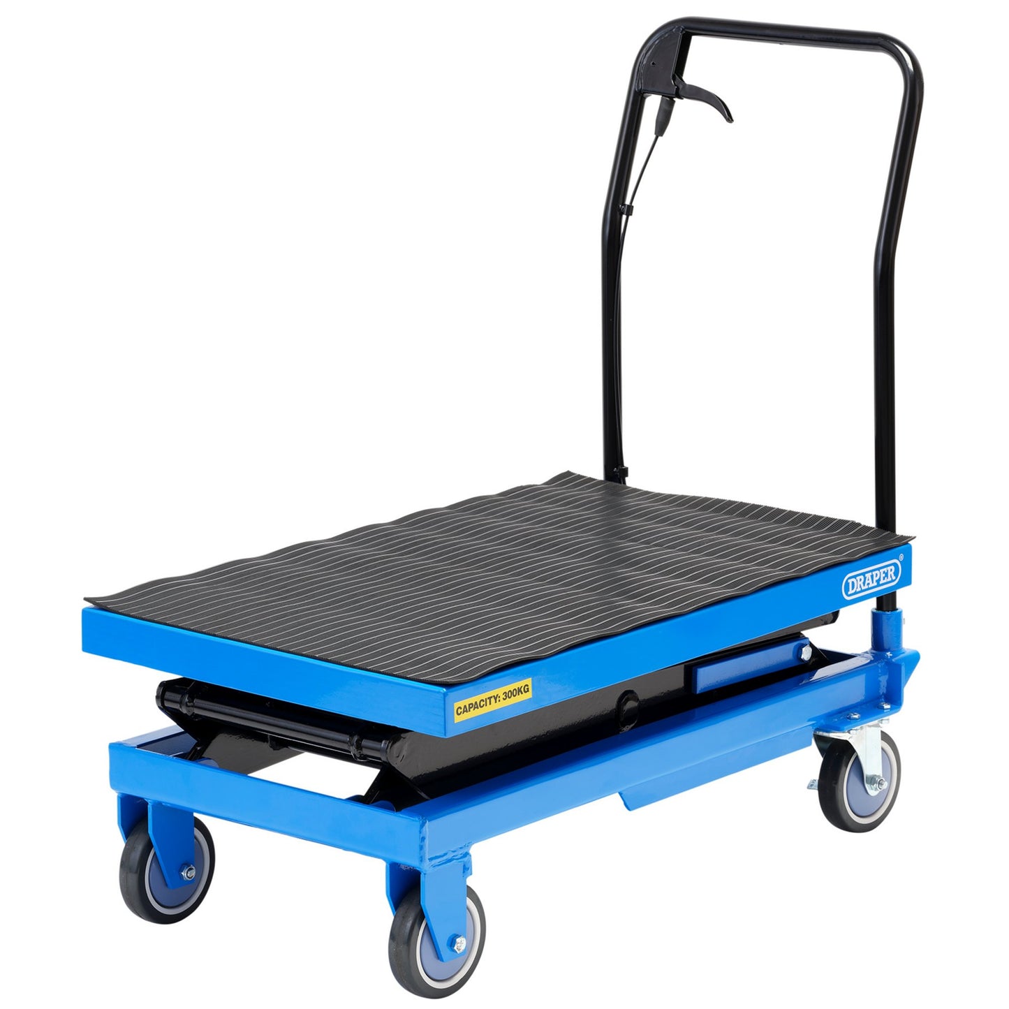 Draper Hydraulic High Lift Table Jack 300kg Height 350-1,285mm Foot Pump 99816