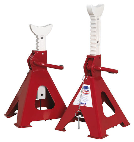Sealey Axle Stands (Pair) 5 Tonne Capacity per Stand Auto Rise Ratchet AAS5000