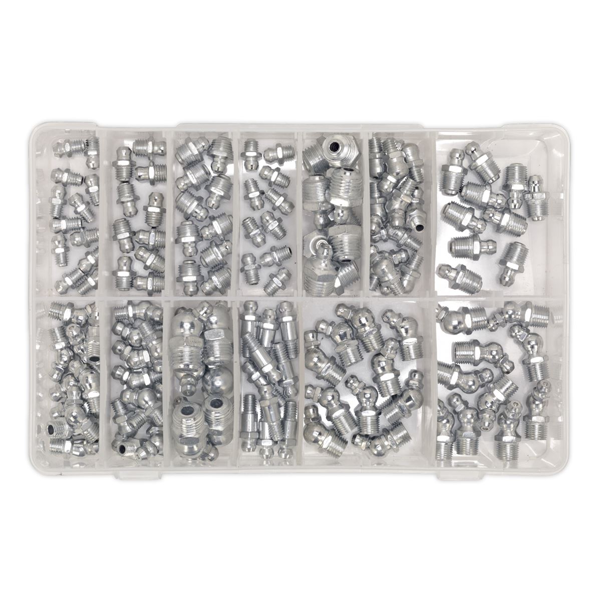 Sealey Grease Nipple Assortment 130pc - Metric, BSP & UNF AB009GN