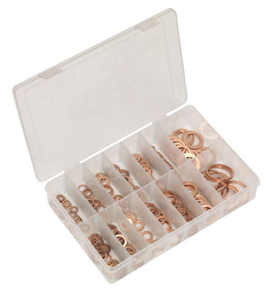 Sealey Copper Sealing Washer Assortment 250pc - Metric AB020CW