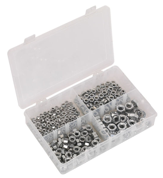 Sealey Steel Nut Assortment 370pc M5-M10 Metric AB028SN